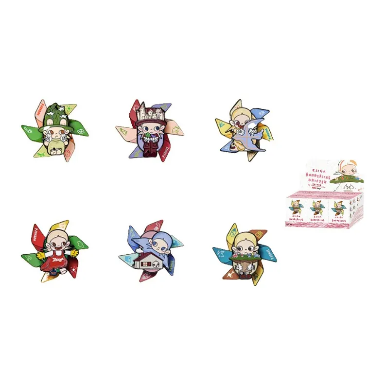 POP MART Коллаборация Zsiga Along The Way Коллекция Автомобиль Дезодорант Слепые Коробки Один Mystery Коробка Целая Коробка 6 шт