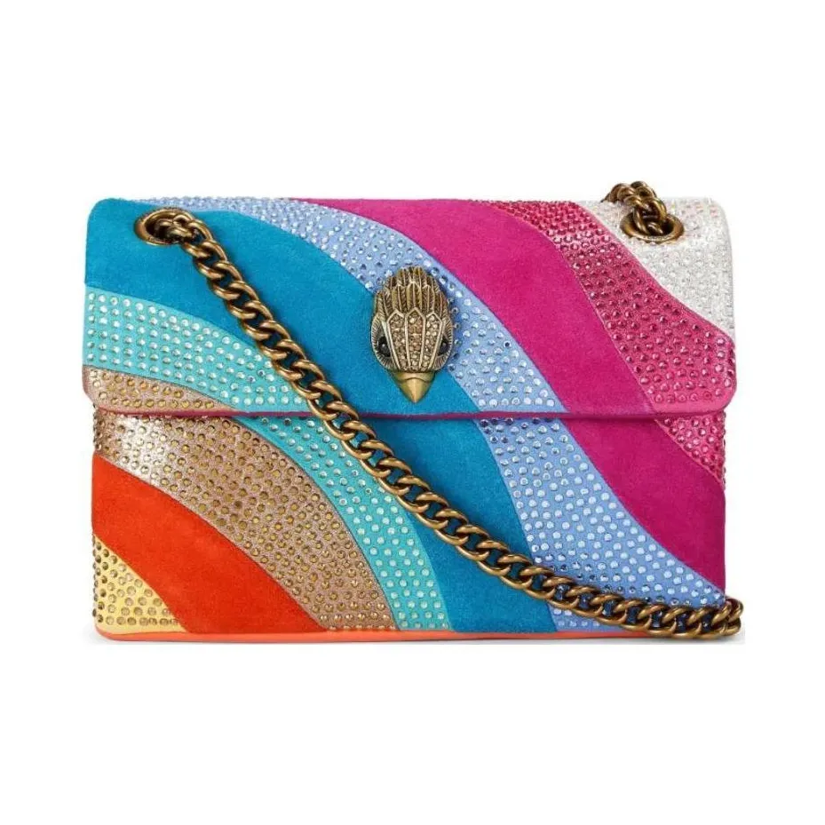Kurt Geiger London Kensington Suede Shoulder Bag Mini Women's Multicolor