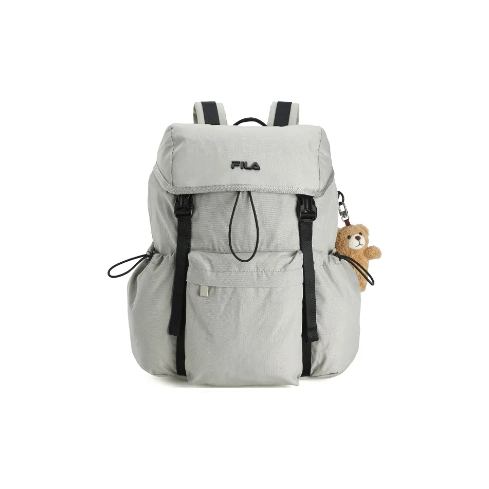FILA Fabric Backpack Regular Unisex Morning And Evening Gray Khaki