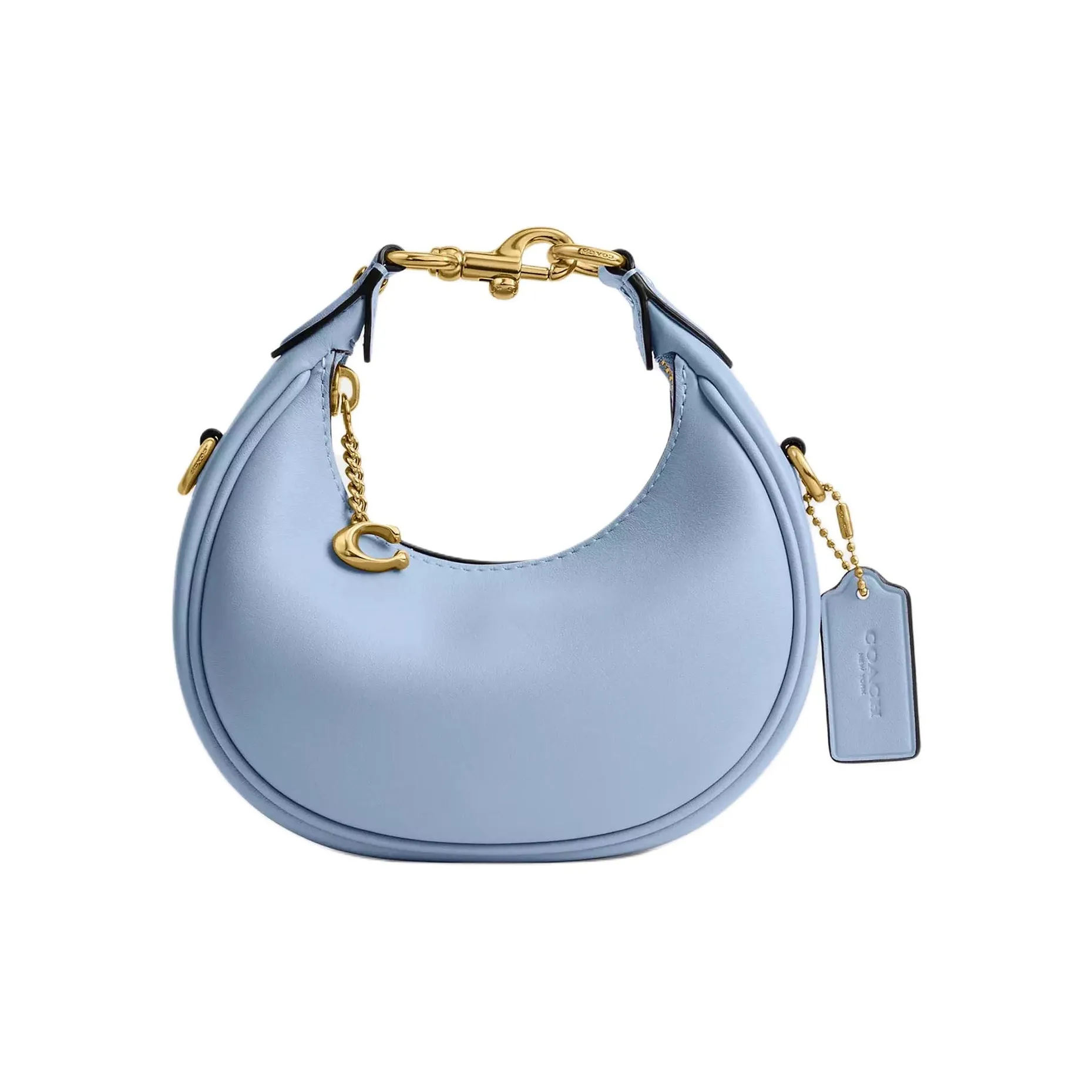 COACH JONIE Набор OF Дубленая кожа Сумка-полумесяц Сумка через плечо Сумка Мини Женские Латунный Синий