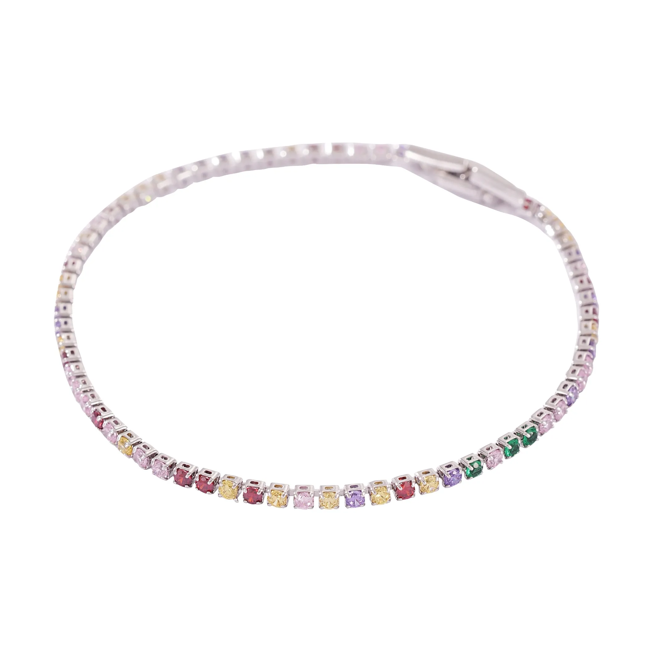 YDE Copper Synthetic Zirconia Bracelets Women's