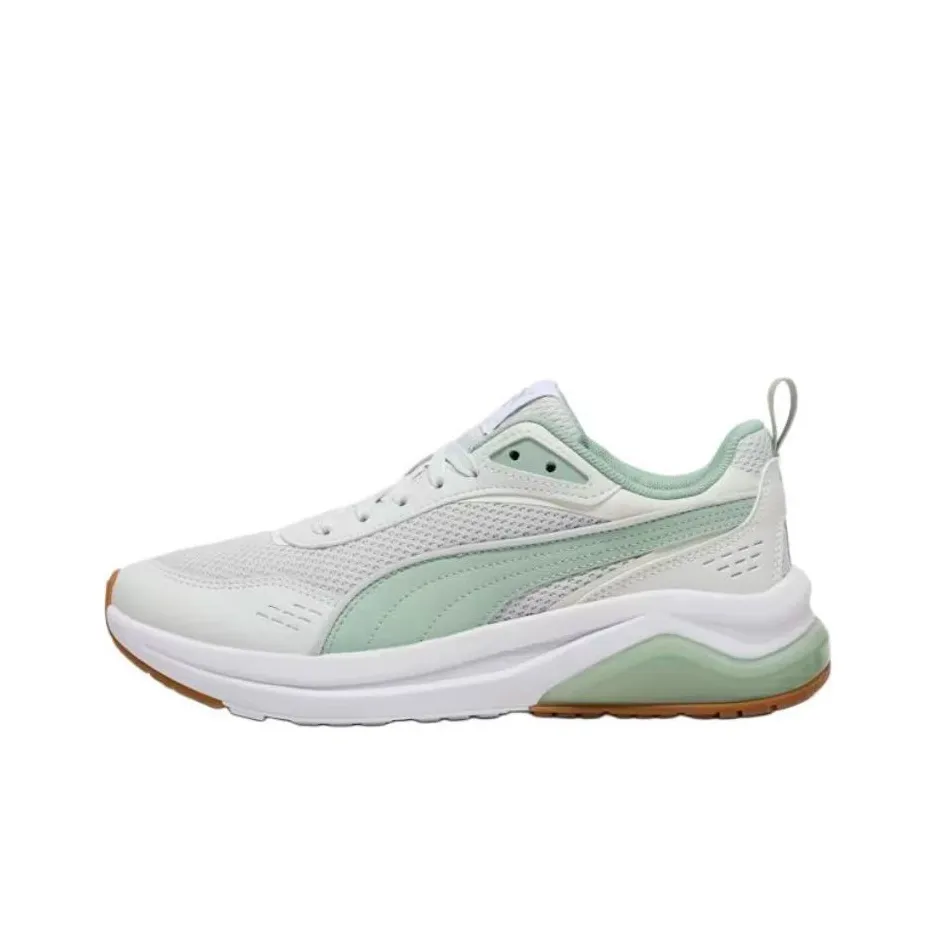 PUMA Amplifier Shock Absorbers Low Top Tennis Shoes Women's Gray Green