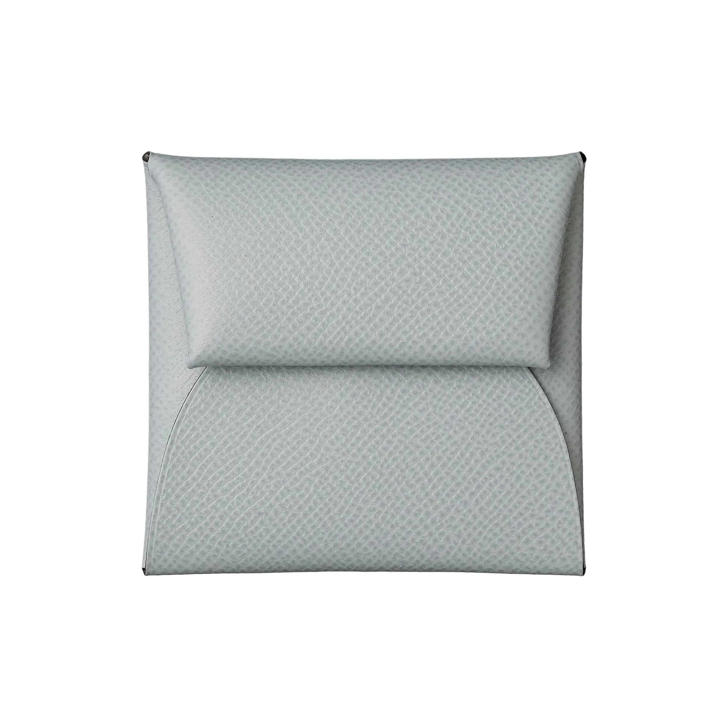 HERMES Bastia Epsom Телячья кожа Монета Кошелек Женские 8U BLEU Ледниково-голубой