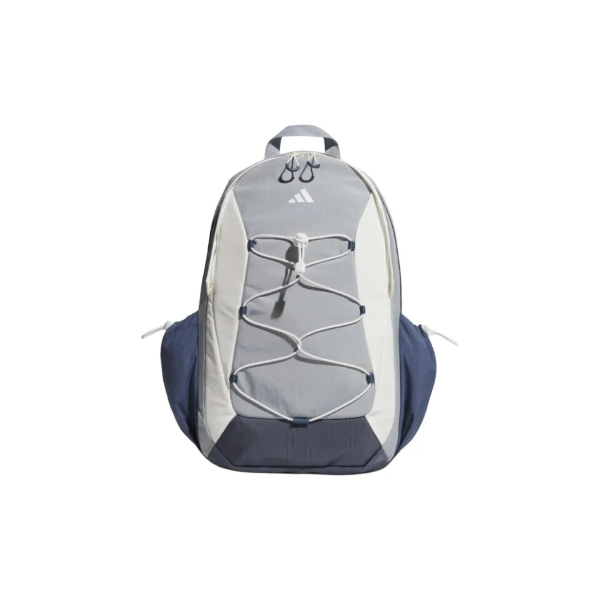 Adidas Переработанный Нейлон Рюкзак Большой Унисекс Серебристо-Серый Ярко-Белый Мягкий Чернильно-Синий