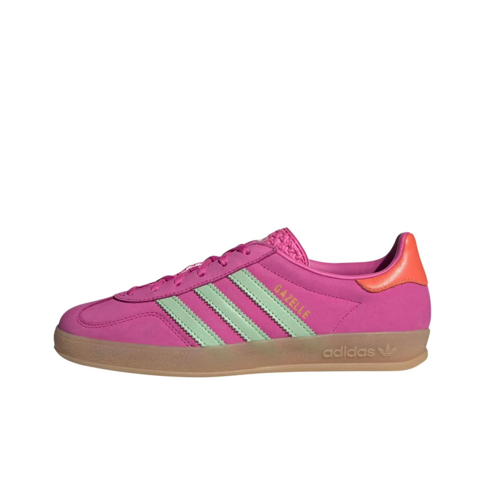Adidas Gazelle Indoor Semi Lucid Fuchsia Semi Green Spark Coral Women's