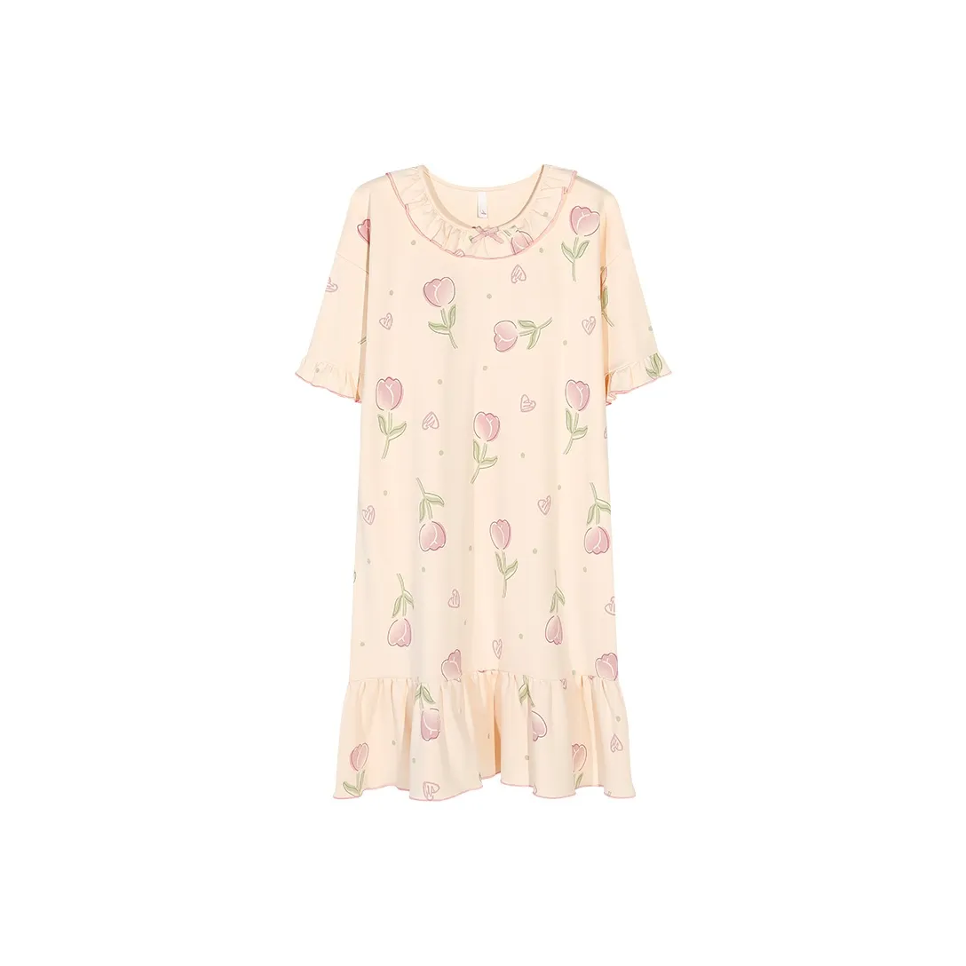 Pretty Lady Nightgown Women's Pink Tulip
