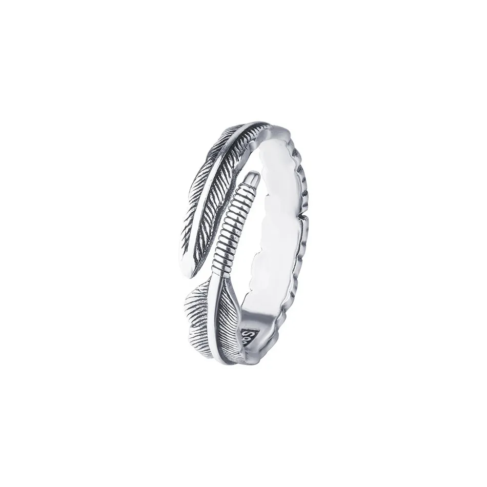 Old Qingyun Silver Building 999 Fine Silver Rings Unisex