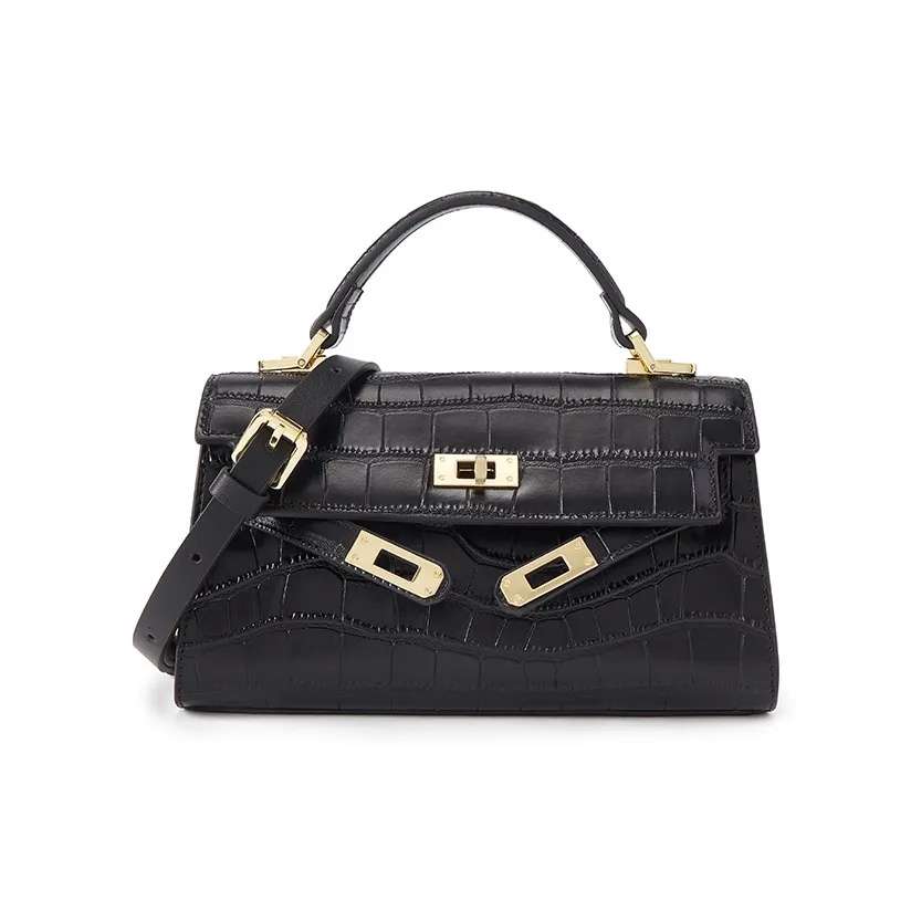 ELLE Крокодиловый узор коровья кожа сумка женская многоцветная