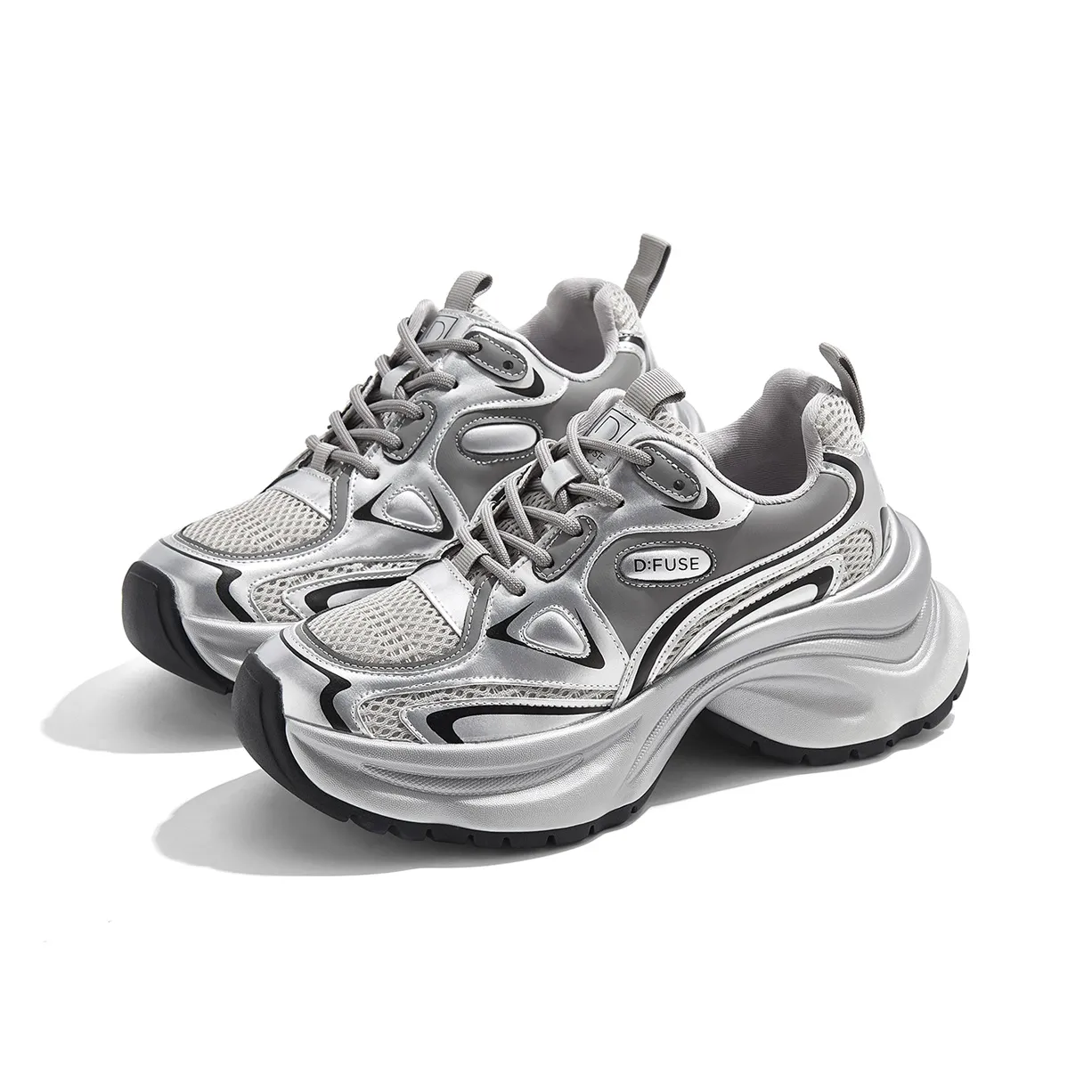 D:FUSE SCANDINAVIA Cushioned Slip-Resistant Abrasion-Resistant Low-Top Chunky Sneakers Women's