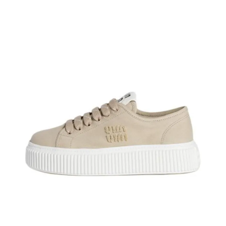 MIU MIU Skateboard Shoes Women's Low Top Umber