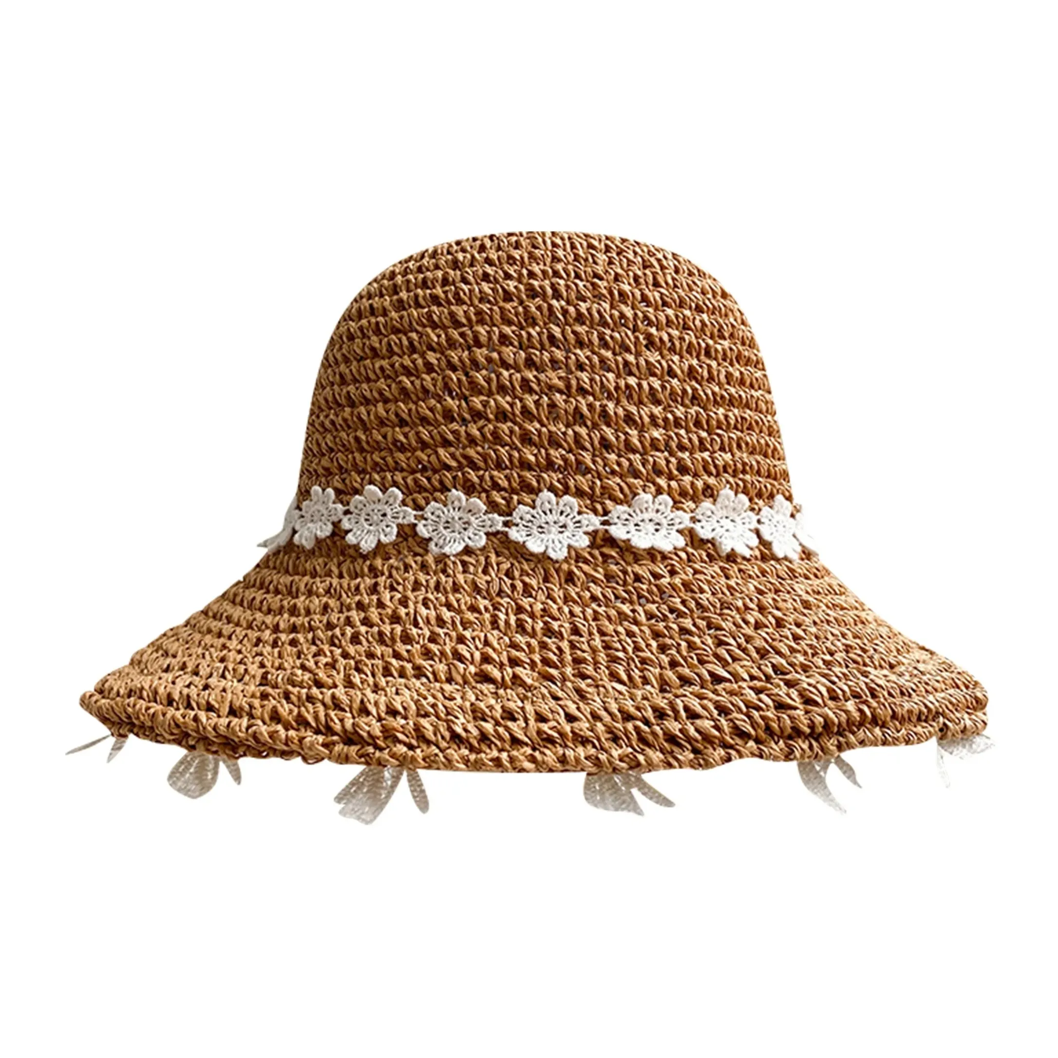 MITHAOL KUSC Соломенная плетеная шляпа-ведро Женская