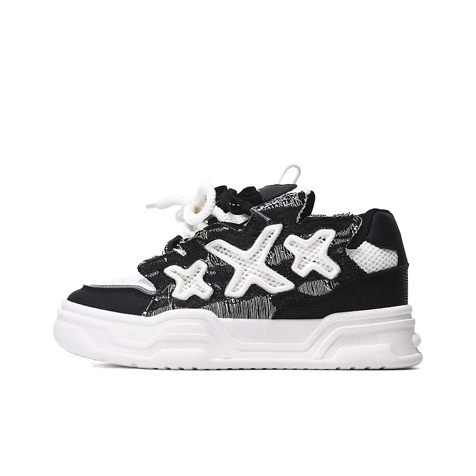 BANGNEY Износостойкие Дышащие Увеличивающие Высоту Низкие Кроссовки для Скейтбординга Унисекс Белый Черный