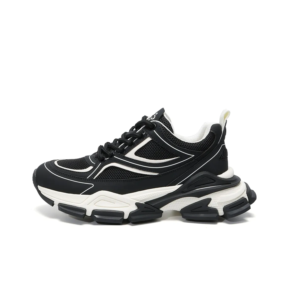 Kemaron Low Топ Толстая подошва Кроссовки Мужские Черные Белые