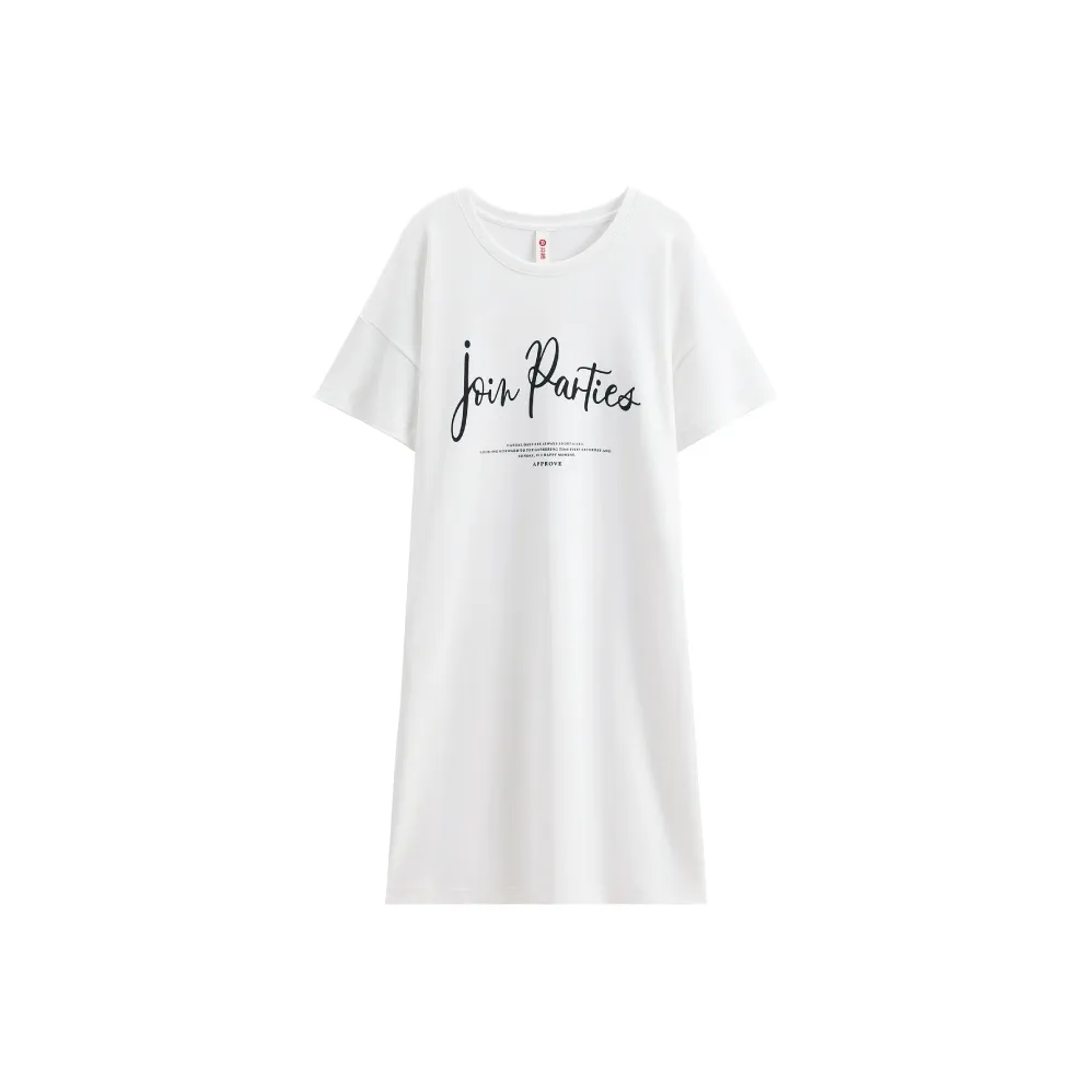 FENTENG Nightgown Women's Elegant White