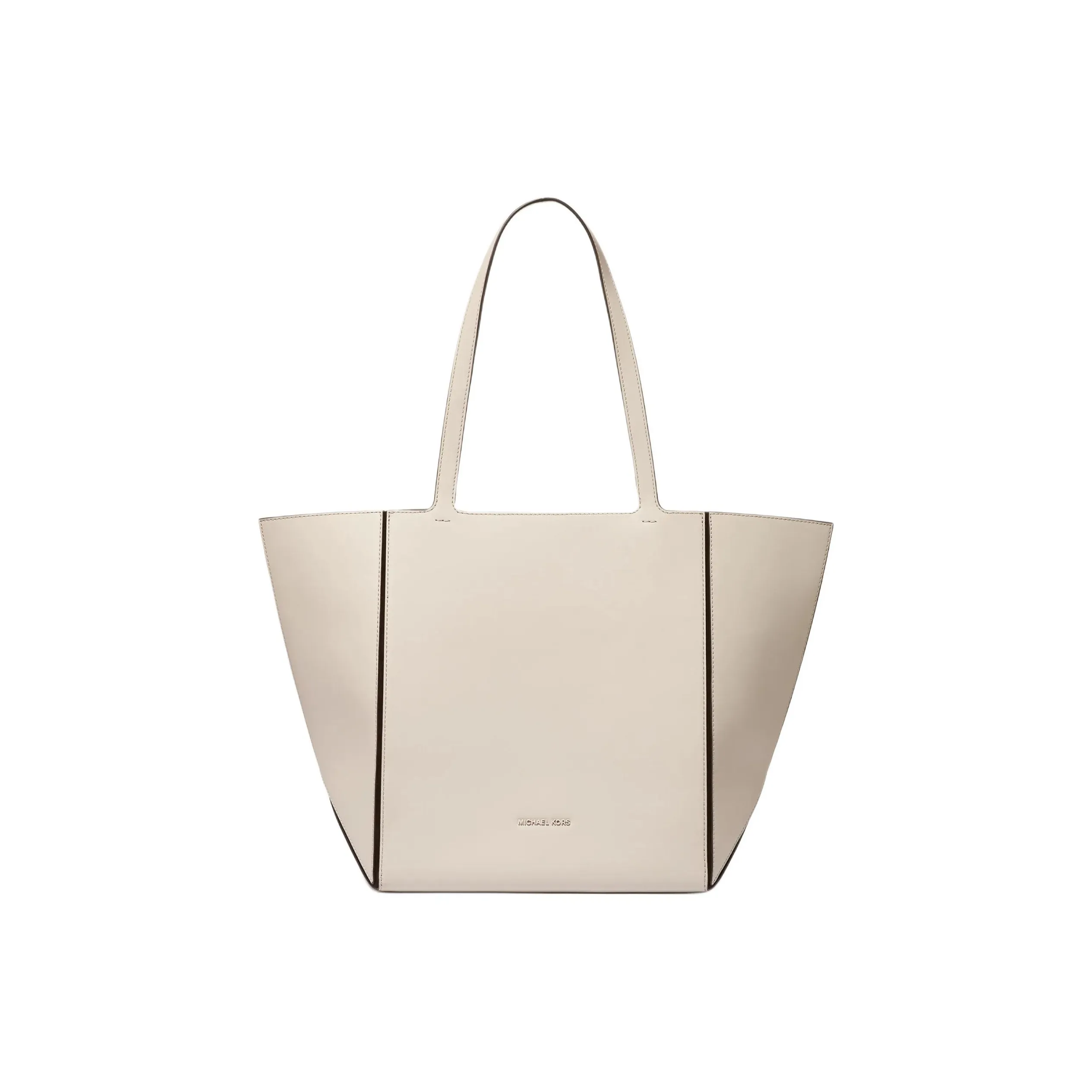 MICHAEL KORS Jordi Cow Leather Tote Bag, Shopping Bag, Shoulder Bag Large Size Women's Light Sand
