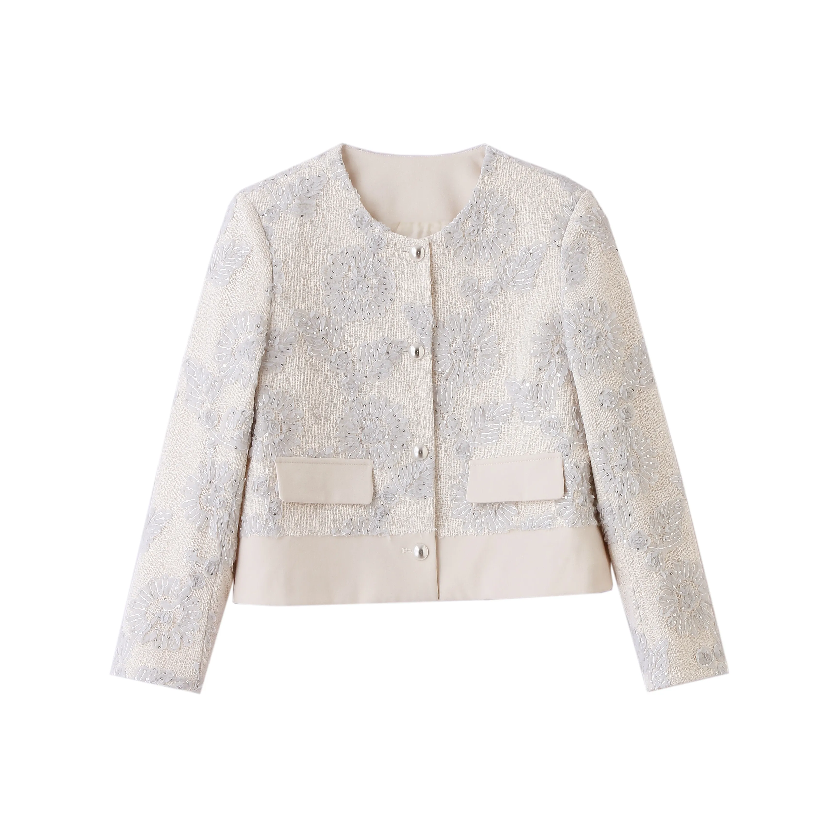 Yi Mengyuan Jackets & Coats Women's Beige Gray
