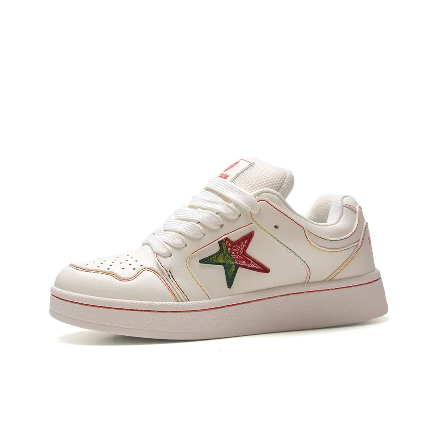 STUR YSN Низкие кроссовки для скейтбординга белые радужные