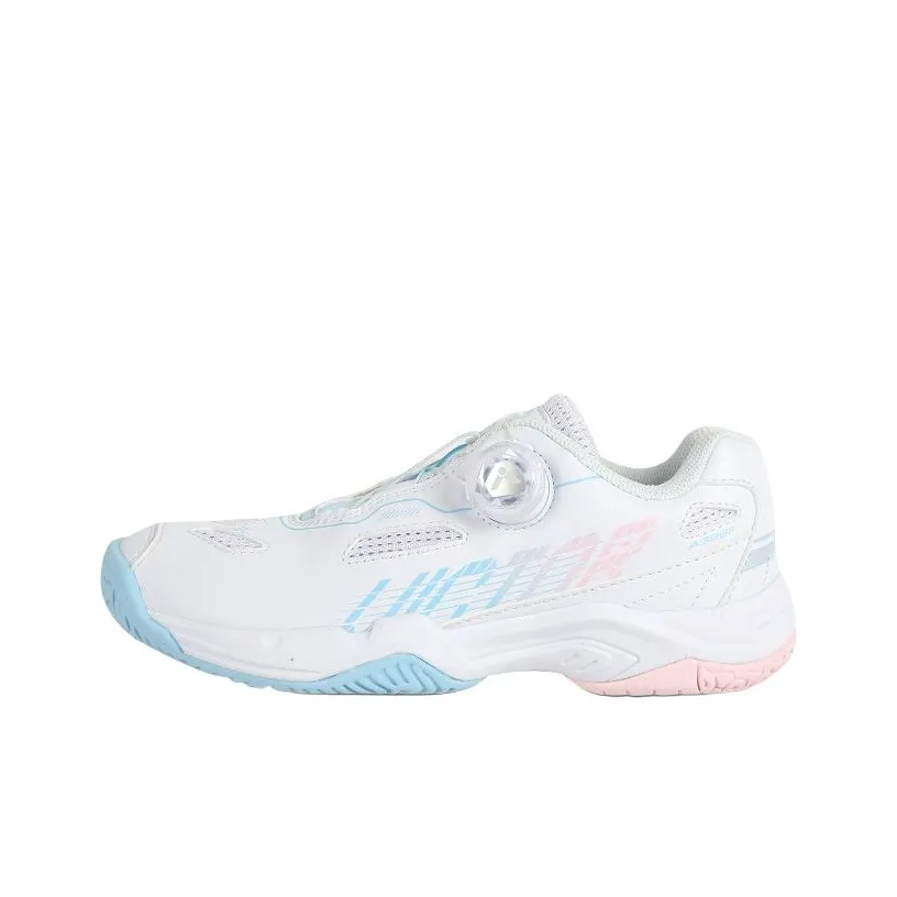 VICTOR Slip Resistant, Abrasion Resistant, Breathable Low Top Badminton Shoes Women's White Blue Pink