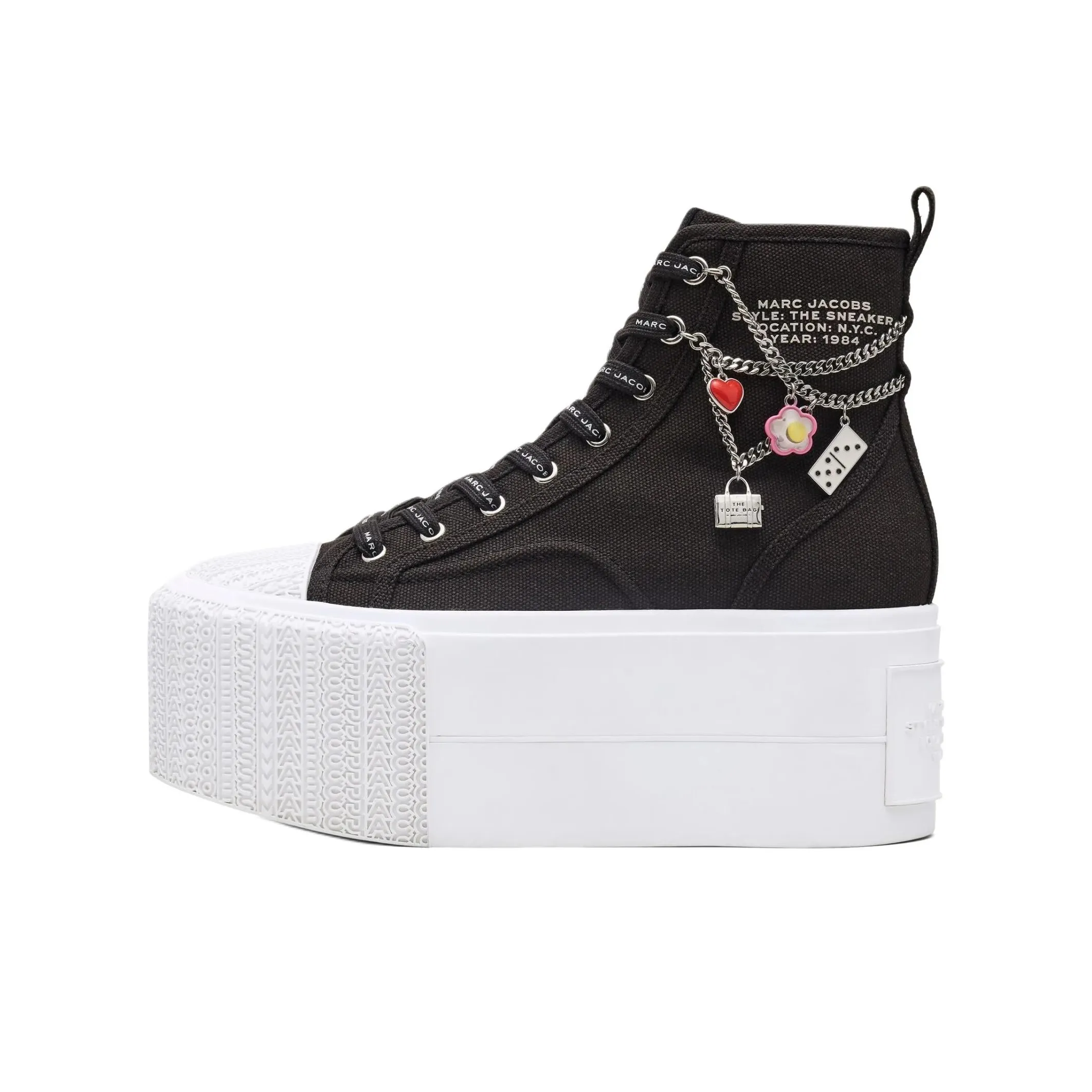 MARC JACOBS Canvas Shoes Women's High Top Black