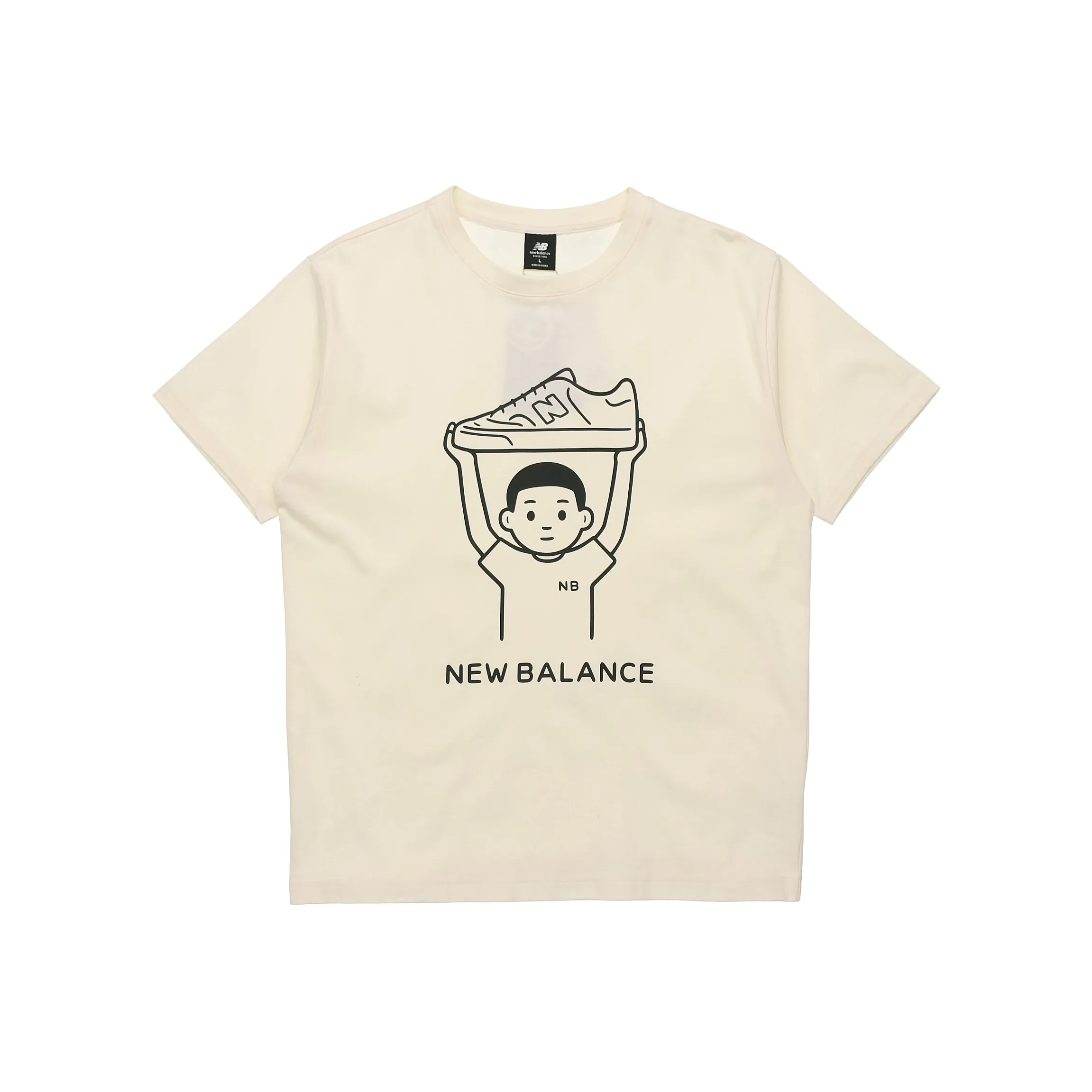 New Balance совместный бренд x Noritake Collection T-рубашка унисекс цвет слоновая кость
