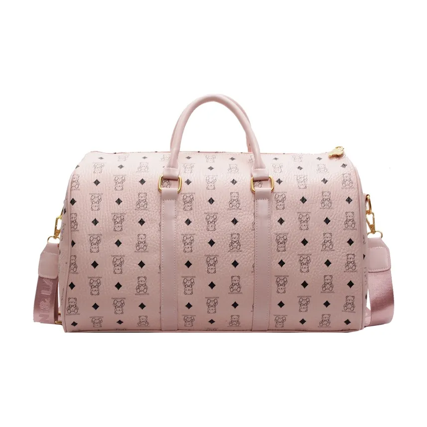 HCXK ПУ (полиуретан) Дорожная сумка Стандартная Унисекс Розовый Коричневый Белый Белый Коричневый Черный