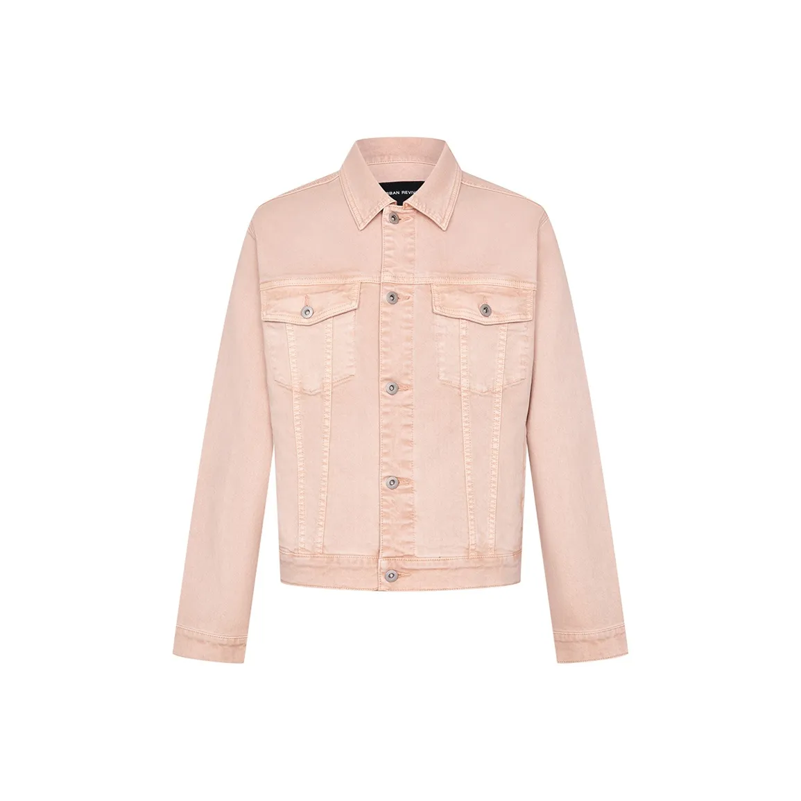 URBAN REVIVO Denim Куртка Мужская Серый Розовый