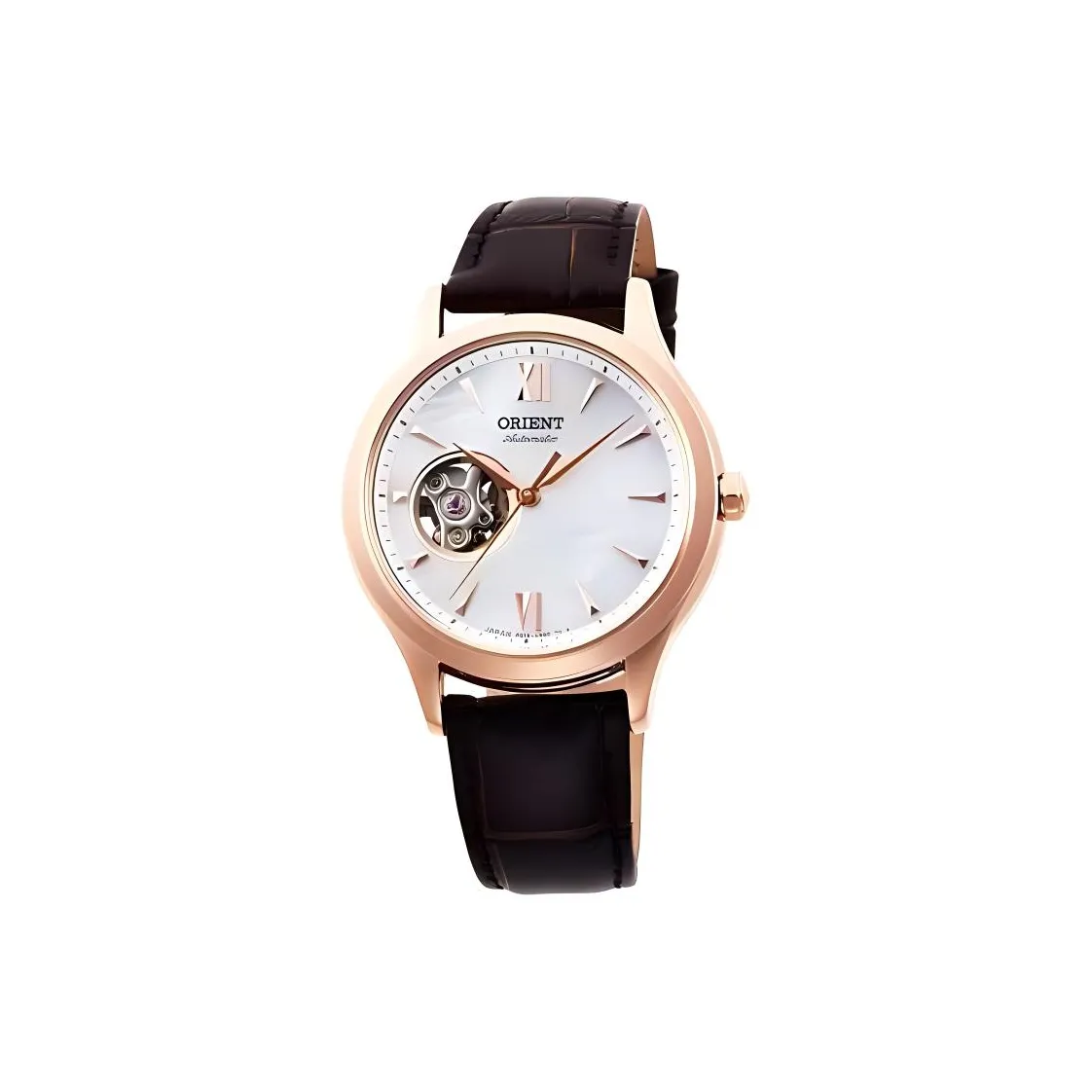 ORIENT Automatic Mechanical Movement Leather Strap Watch 36mm Women's Watch Mother of Pearl Color Watch Dial