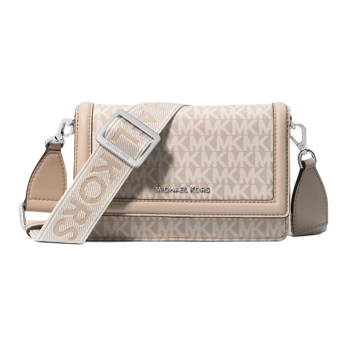 MICHAEL KORS Jet Set Polyester Shoulder Bag, Crossbody Bag Women's Light Sand