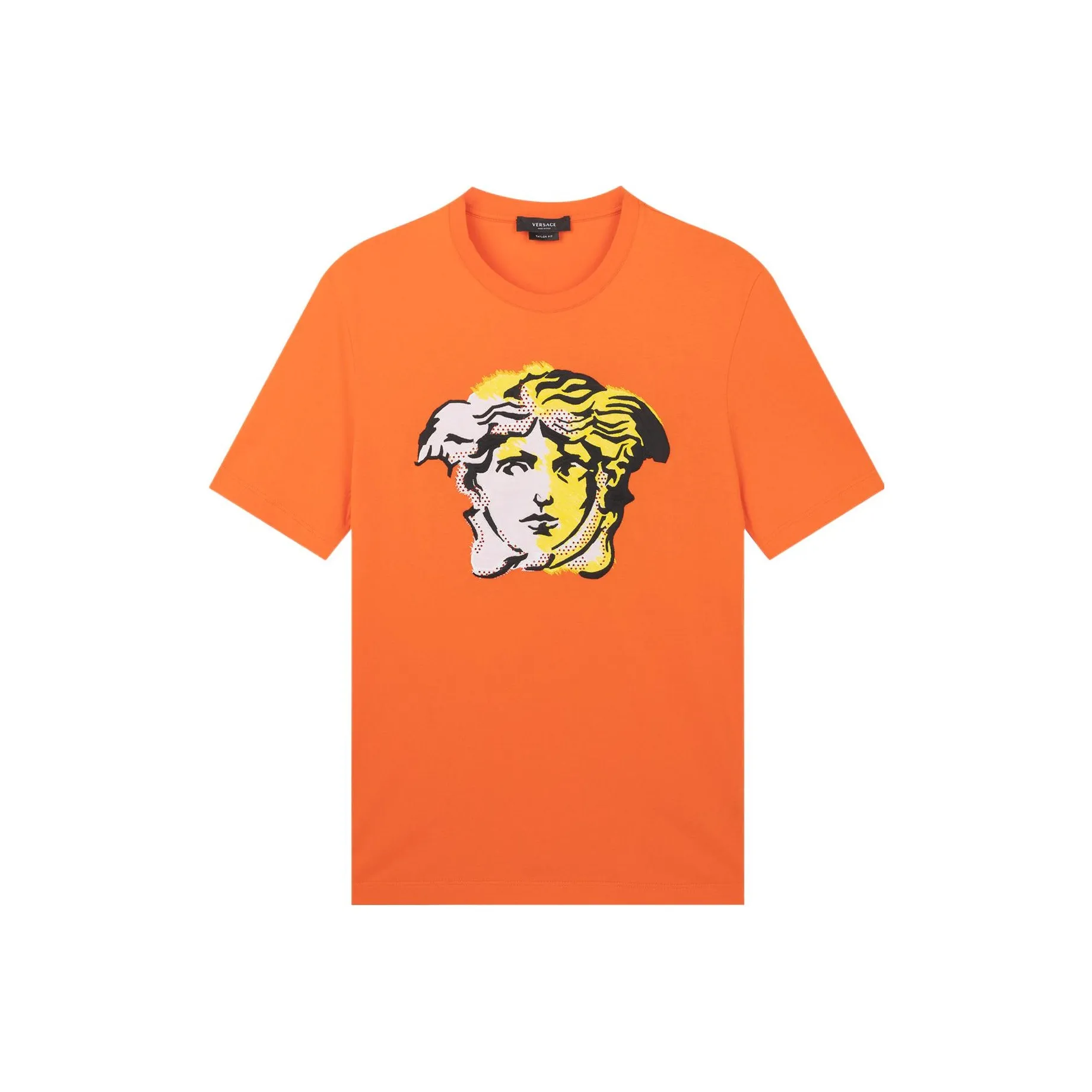 VERSACE T-рубашка мужская оранжево-красная