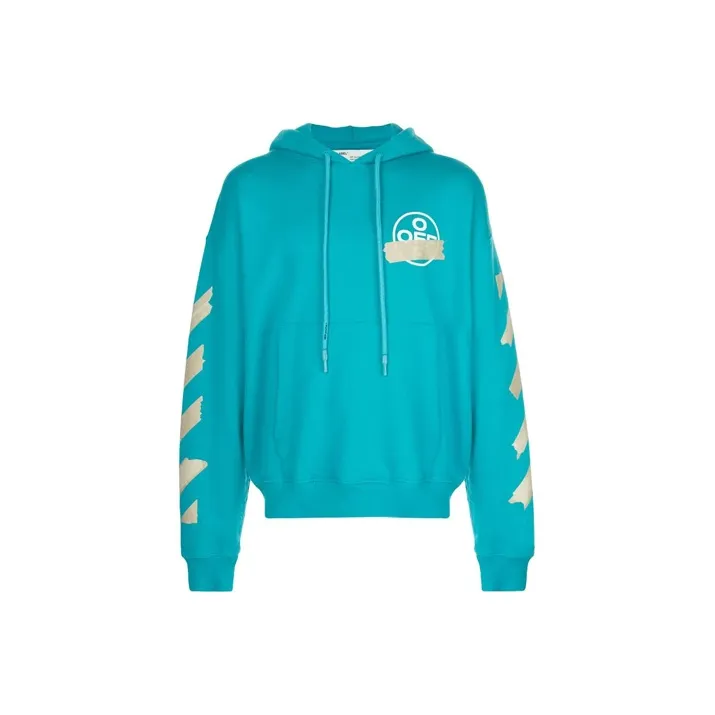 Off Белый SS20 Толстовка Мужской Озерно-голубой