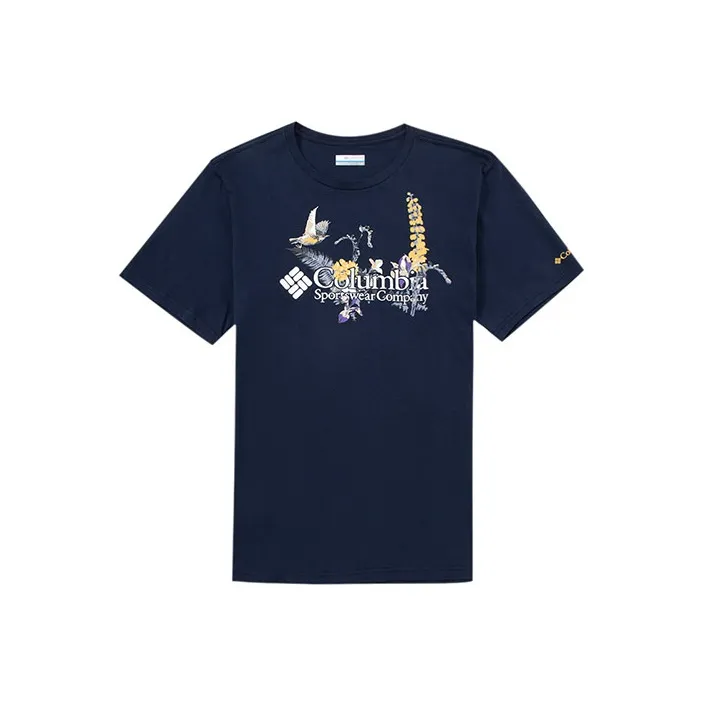 Коллаборация Columbia Синий Мужской T-Рубашки