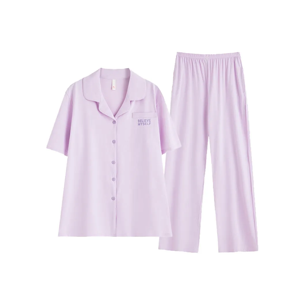MIIOW Trend Party Series Pajama Set Women's Light Purple