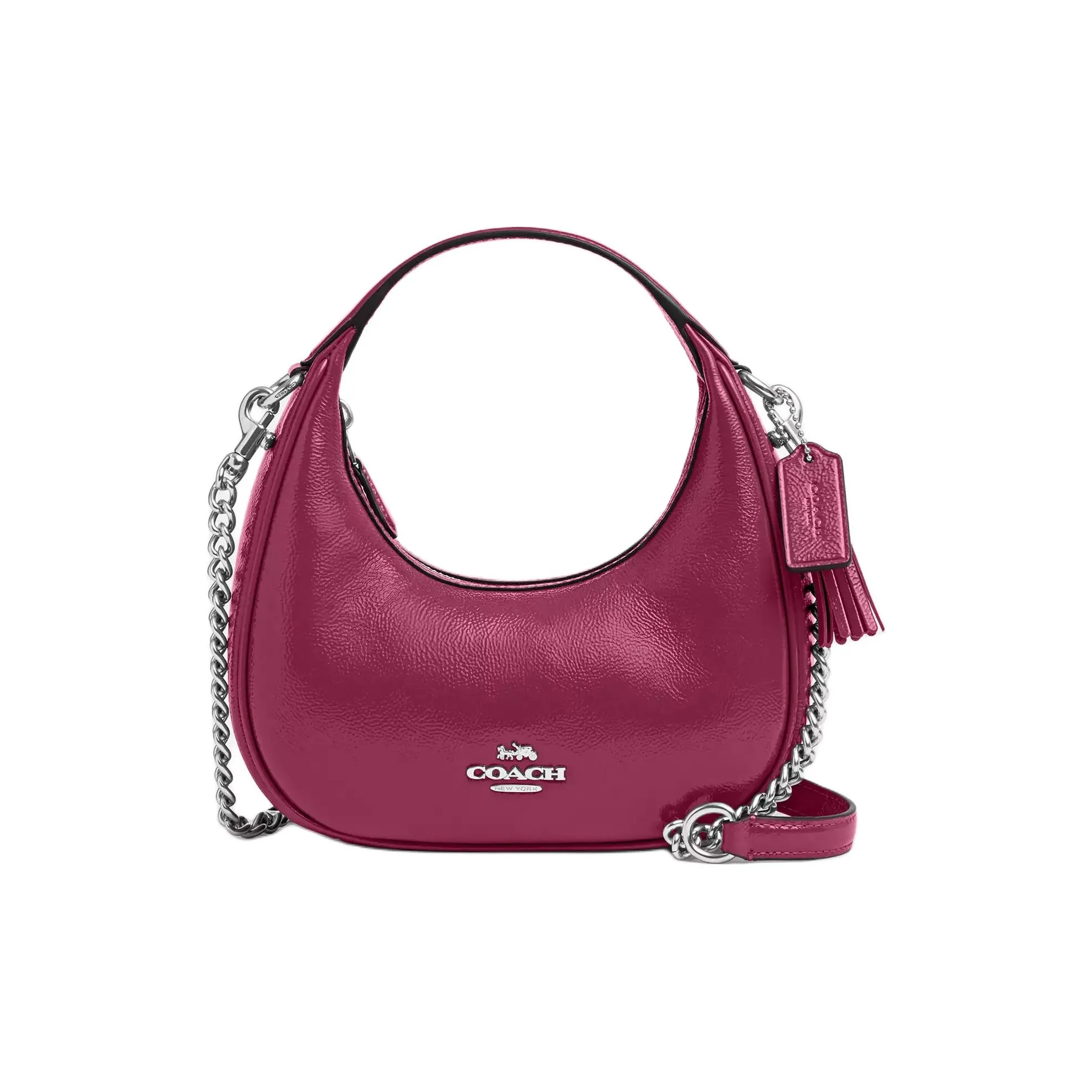 COACH CARMEN Лакированная кожа Сумка через плечо Сумка Мини Женская Розовая