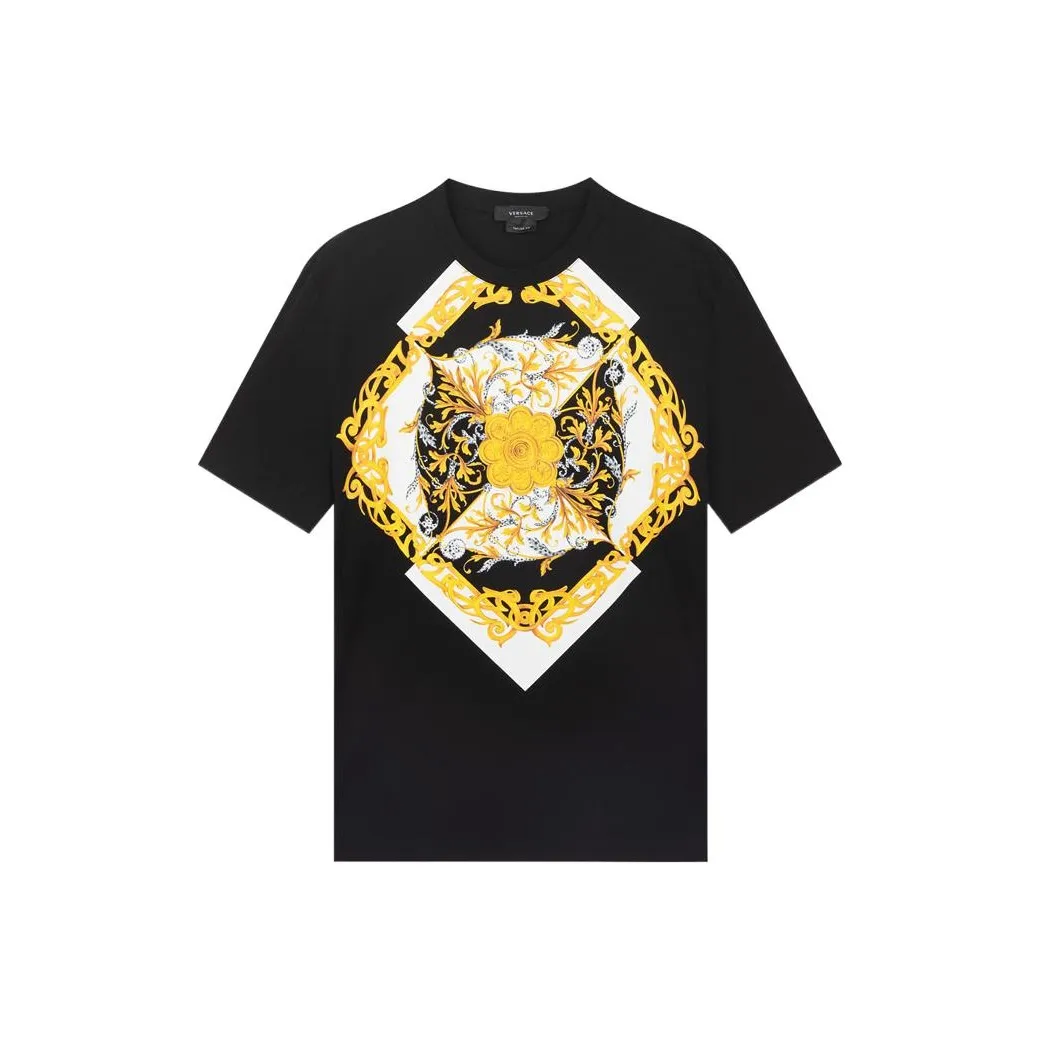 VERSACE Мужские черные T-рубашки