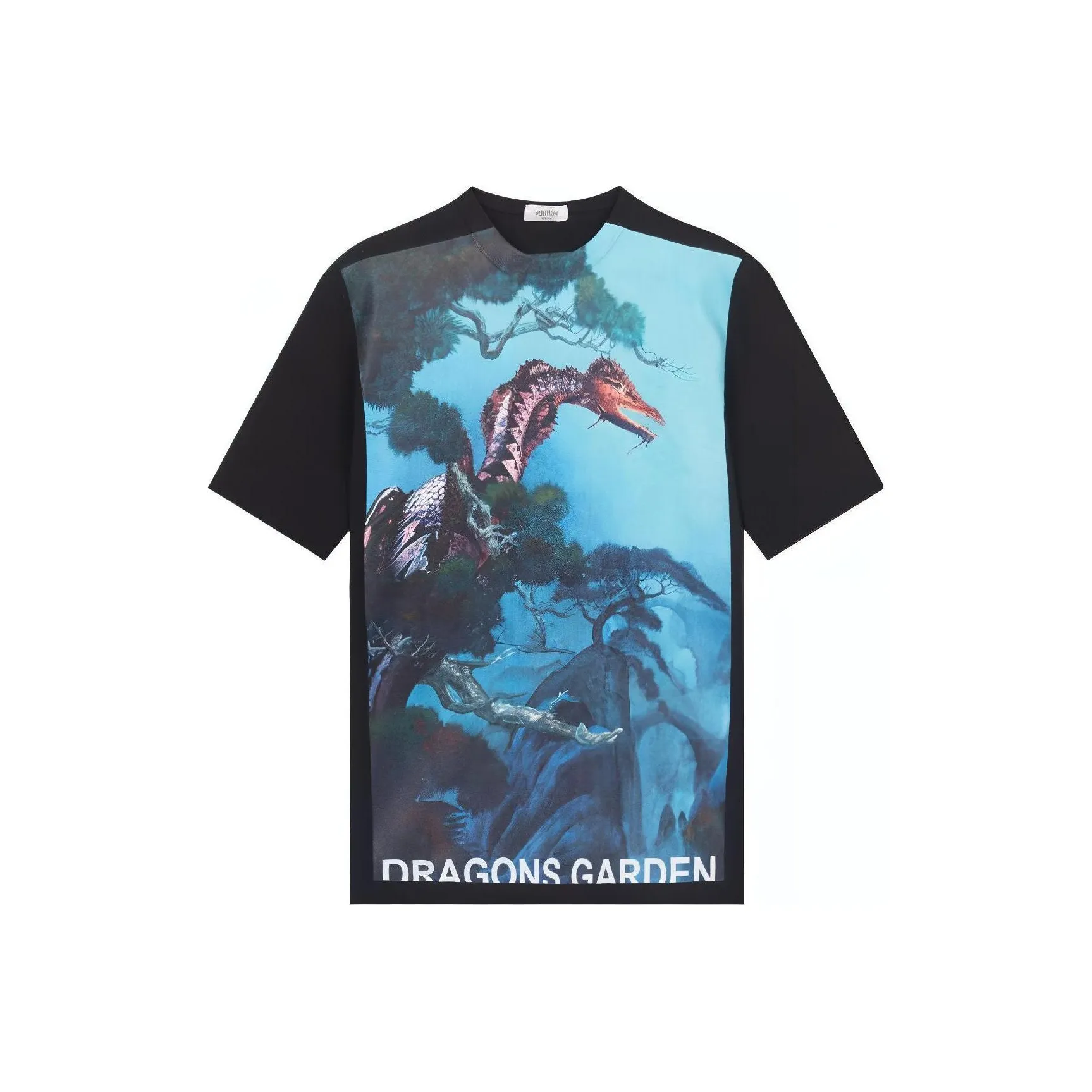 Valentino T-рубашка мужская черно-синяя