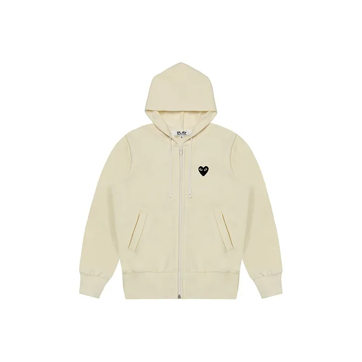 Comme Des Garcons Play Big Black Heart Zip Up Hoodie