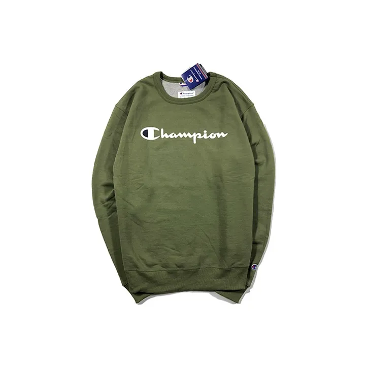 Champion Свитшот Американская версия Унисекс Оливково-зеленый