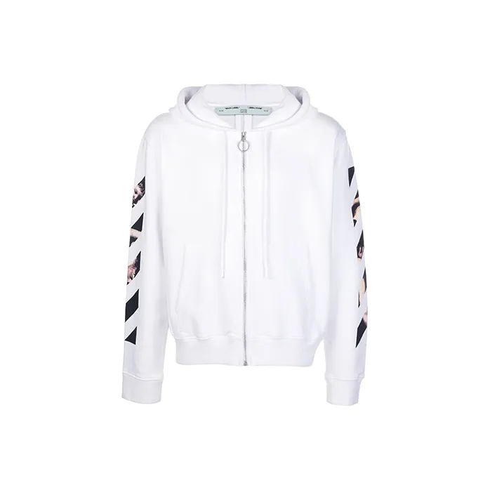 OFF WHITE Caravaggio Arrows Zip Up Hoodie