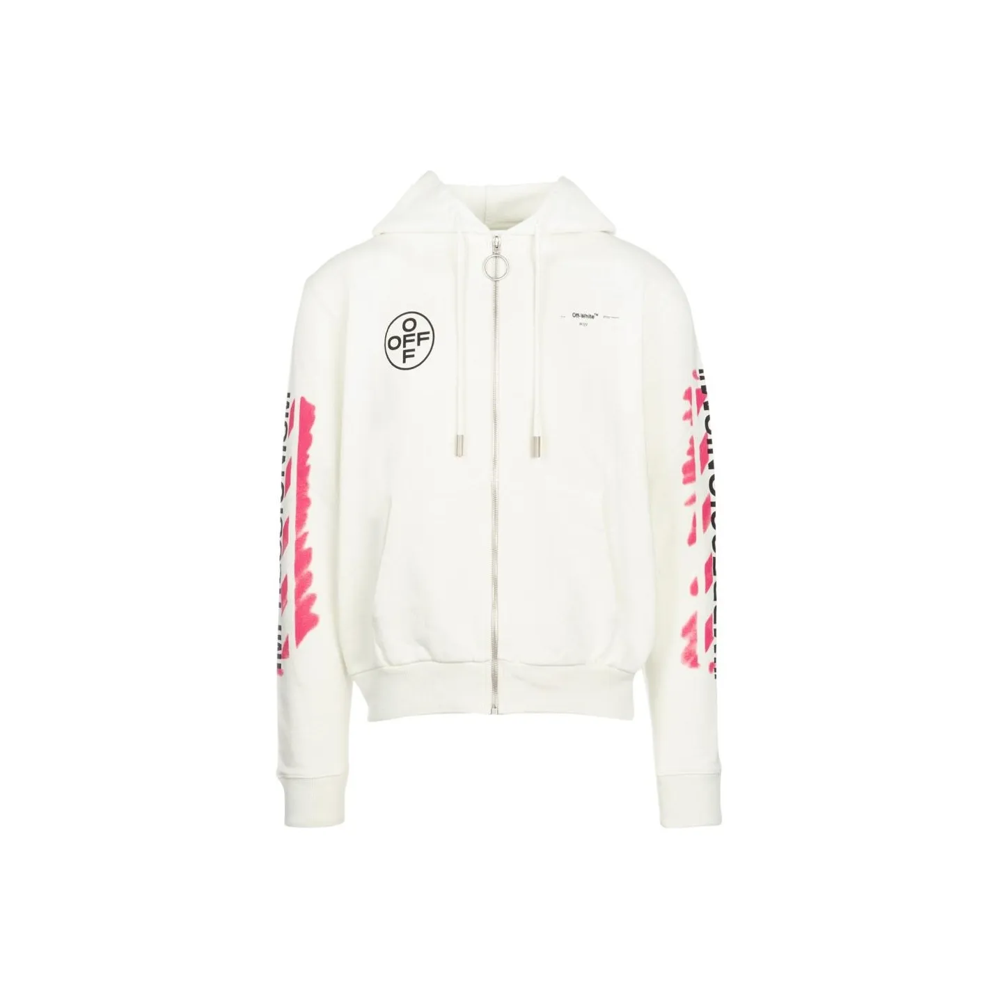 OFF WHITE Diag Stencil Zip Up T-SHIRT hoodie