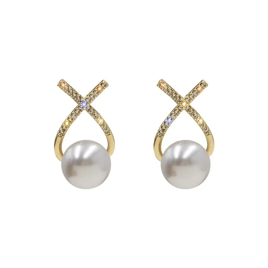 Tong Tong Rabbit Alloy Imitation Pearl Rhinestones Earrings Women's