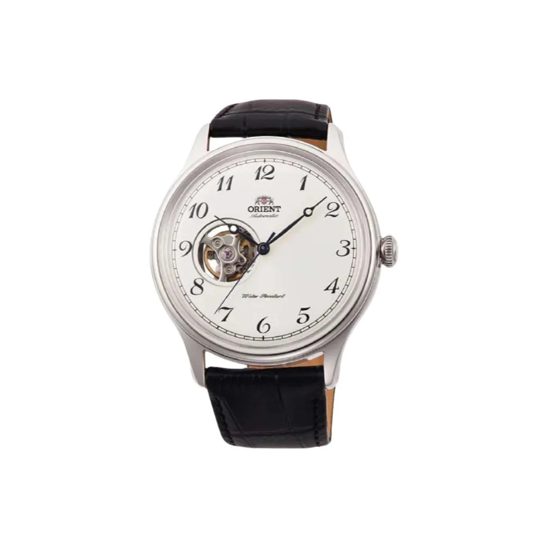 ORIENT Automatic/Manual Mechanical Movement Leather Watch Bands Watch 43mm Unisex White Dial