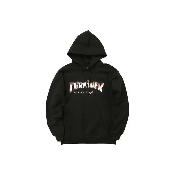 Thrasher Свитшот Американская версия Унисекс Черный