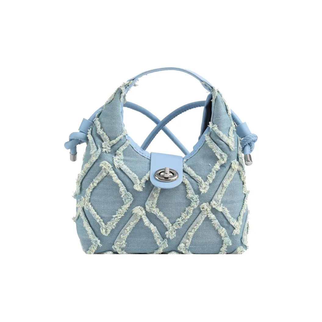 Ceion Keust Textured Denim Versatile Fashion Minimalist Style Crossbody Bag Regular Women's Multicolor