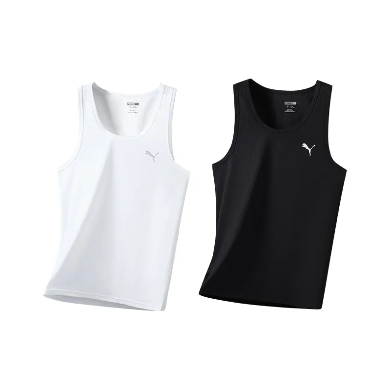 PUMA Майка Мужская 2 упаковки Черный и Белый Комбинация