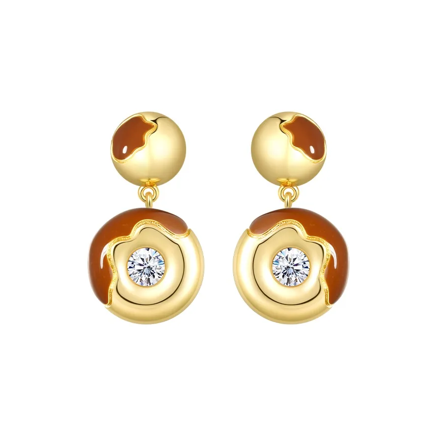 Social Talent Synthetic Cubic Zirconia Earrings Women's