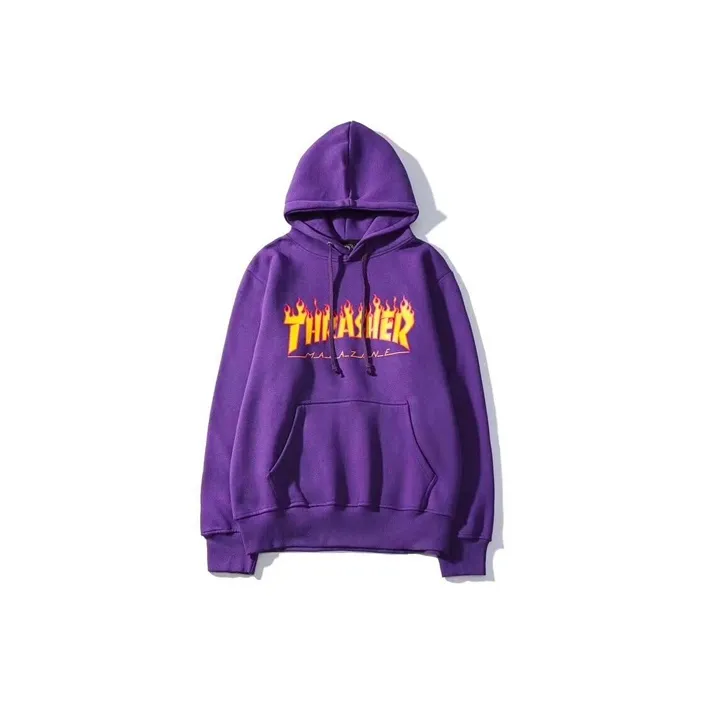 Thrasher Свитшот Американская версия Унисекс Фиолетовый