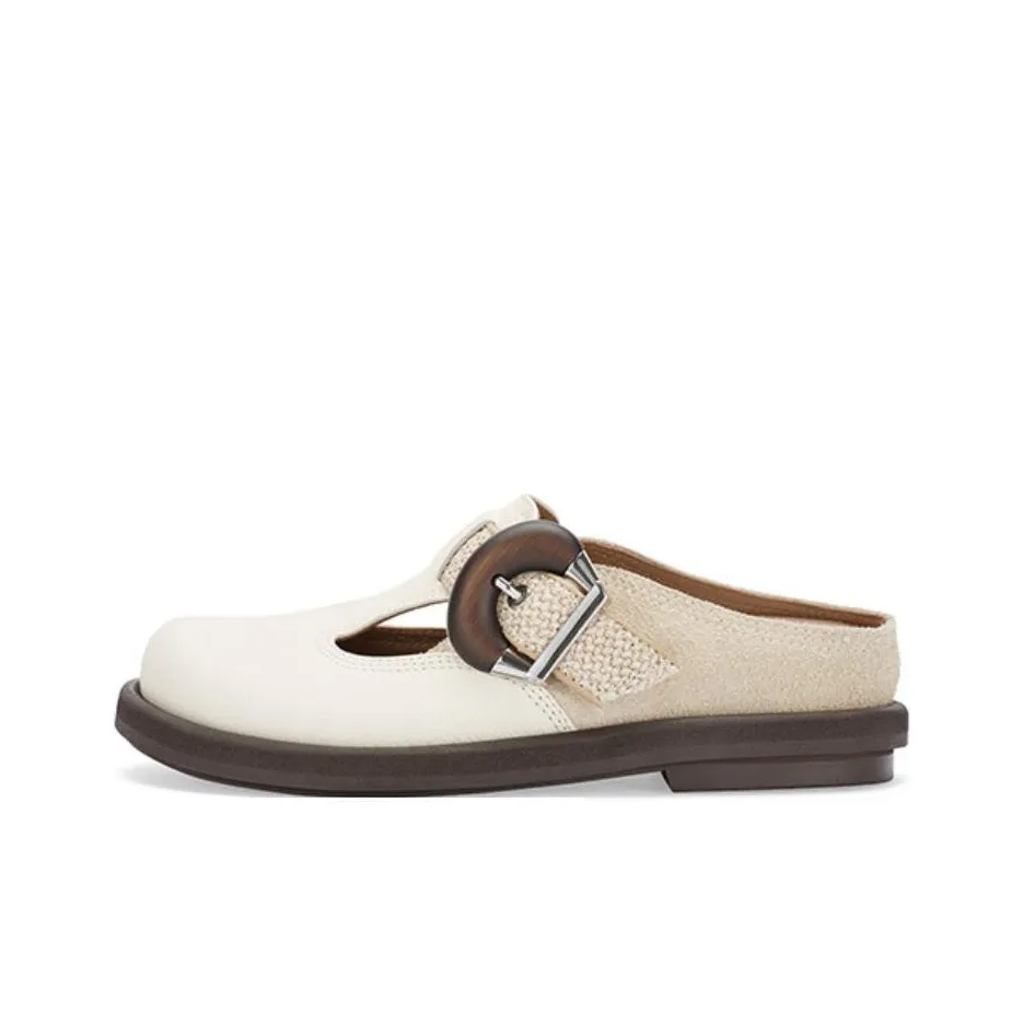 SUGARSU Резиновая подошва устойчивая к истиранию противоскользящая домашняя обувь женская белая