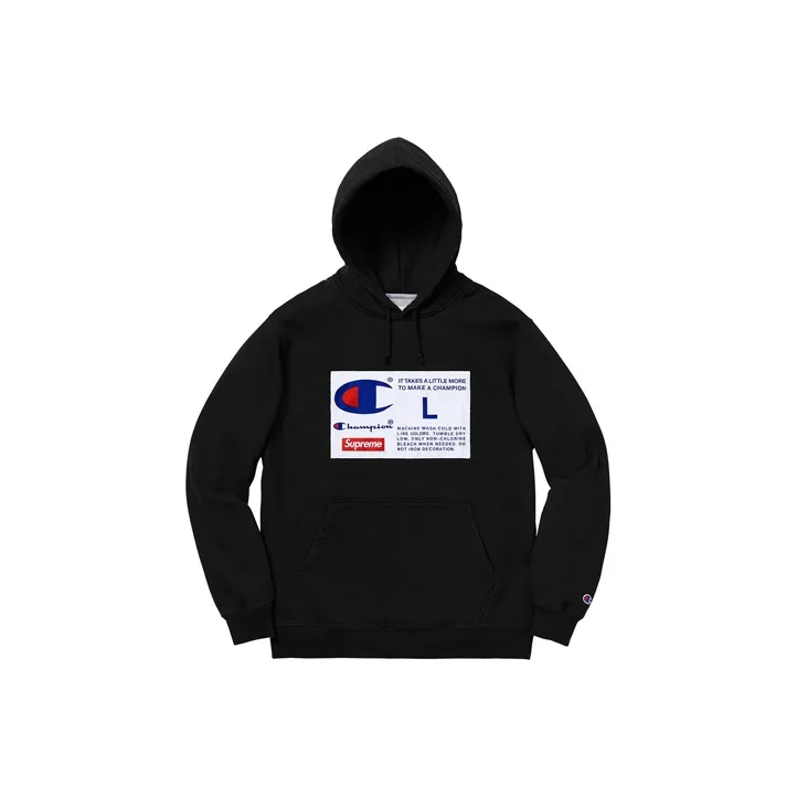 Supreme X Champion Label Hooded Sweatshirt