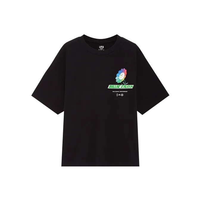 UNIQLO x Takashi Murakami UNIQLO Murakami Takashi Co Бренд Рукав с оборванным плечом T-рубашка Женская Черная