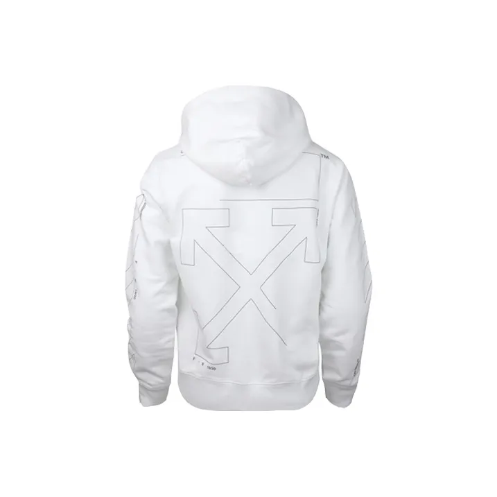 OFF WHITE Diag Unfinished Hoodie